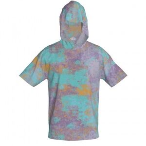 LuLaRoe Multicolor Short Sleeve Over sized Hooded Tee